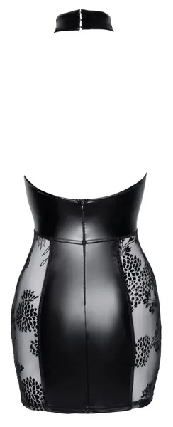 Noir Handmade Haljina XL Mat Izgled sa Velvet Prozirnim Bočnim Stranama
