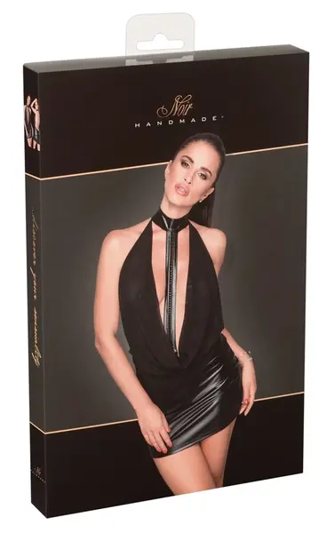 Cottelli Collection Power Wet Look haljina providni gornji deo Crna S
