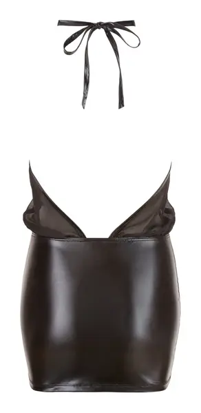 Cottelli Collection Šifon haljina S backless halter izrez crna