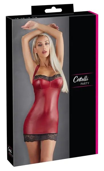 Cottelli Collection Halter Haljina XL Crna sa Detaljima od Cipke Udoban Kroj