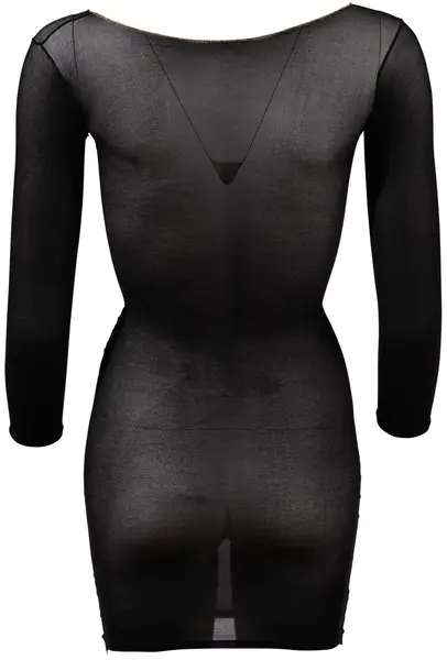 Cottelli Collection Transparentna Najlon Mini Haljina Zlatni Detalj S-L