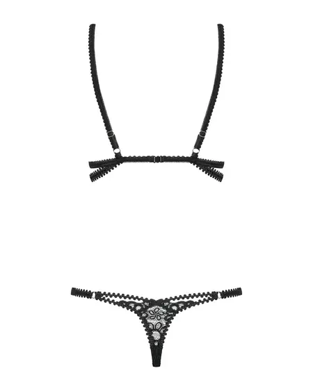 Obsessive Mixty Teddy S/M - Body sa čipkom i trakama, elegantna crna