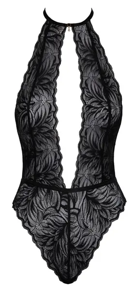 Kissable Black Lace Bodysuit L/XL - Elegantan proziran dizajn