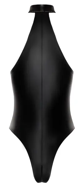 Noir Handmade Body Rajsferšlus+Šljokice XL, Crni powerwetlook, kragna sa kamenčićima