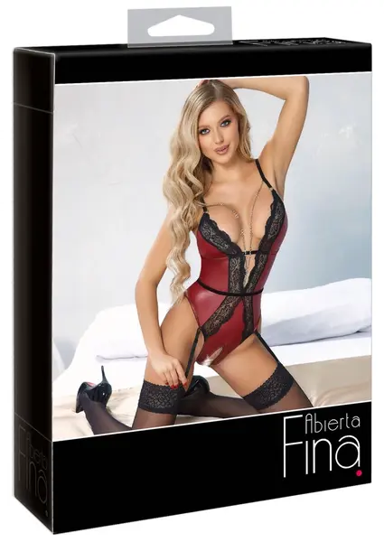 Abierta Fina Body Crveni/Crni XL, Otvorenog Dizajna, Lanci koji se Skidaju