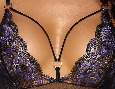 Cottelli Lingerie Body Lace XL - Elegantna Dvobojna Powernet Bodibela