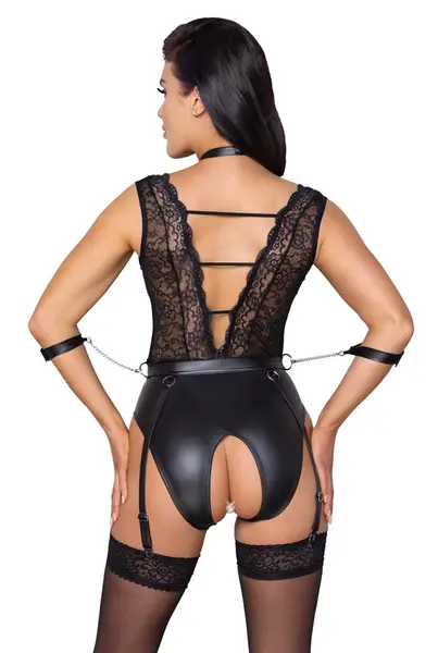 Cottelli Bondage Body XL - Lace Bodysuit with Adjustable Straps