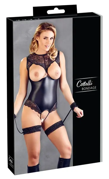 Cottelli Collection Body Podvezice M Mat Izgled sa Čipkom i Detaljima Lisica