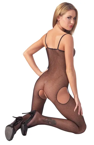 Cottelli Collection Mrežaste Body Čarape S/Crna Poliamidna Mreža
