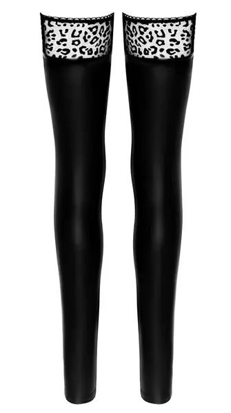 Noir Handmade Leo Power Wetlook Stockings XL Matte Glossy Finish