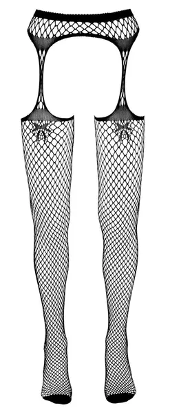 Cottelli Collection Suspender Tights Fence Net Red Lacing L/XL