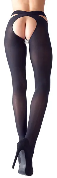 Cottelli Collection Čarape Crna L/XL sa Pojasom u Struku