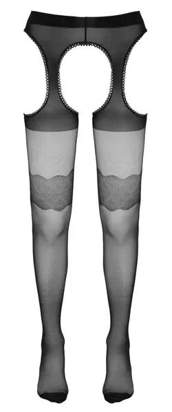 Cottelli Collection Hulahopnice XL sa podvezicama, 20 den, Crna