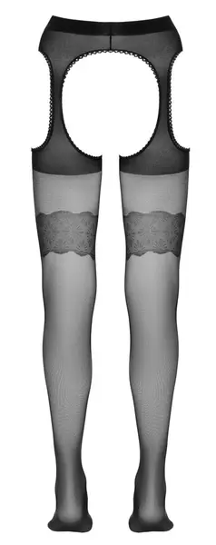 Cottelli Collection Hulahopnice sa podvezicom 20 denira Crna M Oeko-Tex