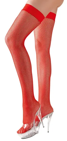 Cottelli Collection samodržeće čarape crvene XL silikonski grip