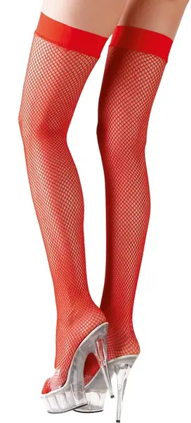Cottelli Collection samodržeće čarape crvene XL silikonski grip