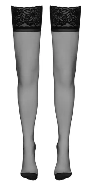 Cottelli Collection Hold-Up Stockings Seam & Cuban Heel 20 Denier Black M