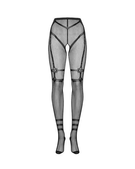 Obsessive S123 Mesh Tights S-L with Suspender Effect, Black