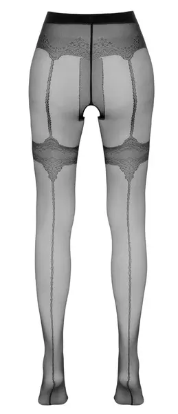 Cottelli LEGWEAR otvorene hulahopke sa podvezicama, Crna, Veličina 4