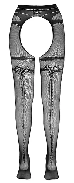 Cottelli LEGWEAR S/M mrežaste hulahopke sa podvezicama i šavom pozadi, crne