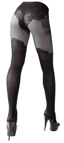 Cottelli Legwear crne otvorene hulahopke 40/20 denier, veličina M/L