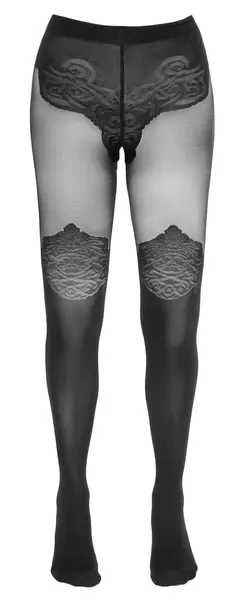 Cottelli LEGWEAR crne otvorene hulahopke preko kolena 40/20 DEN
