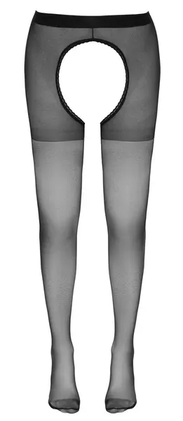 Cottelli Legwear otvorene hulahopke L/XL crne baršunastog dodira