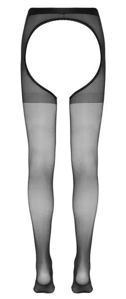 Cottelli LEGWEAR baršunaste otvorene hulahopke S/M crne