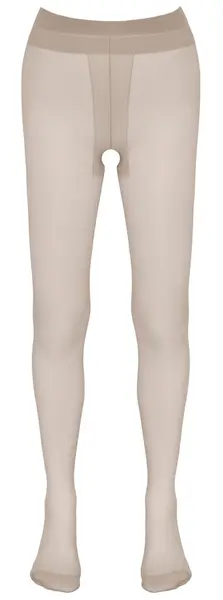 Cottelli Legwear elegantne satenske prozirne otvorene hulahopke boje kože S 20 den