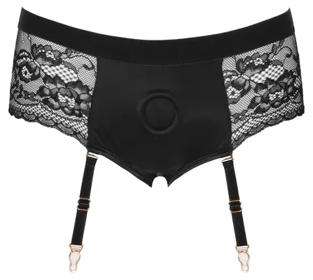 Bad Kitty Susp-Panty S - Elegantne strap-on gaćice sa podesivim podvezicama