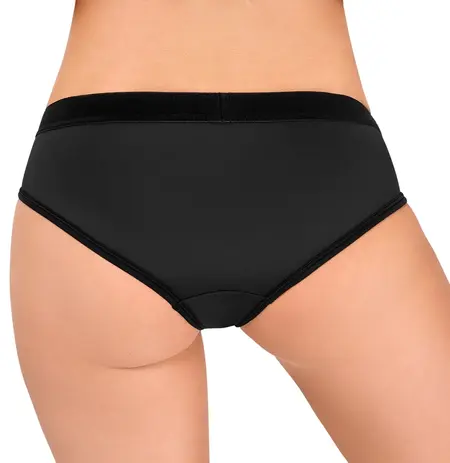 Bad Kitty Strap-On gaćice 2XL crne mikrovlakna sa podesivim prstenom