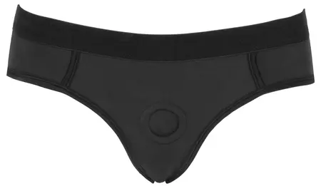 Bad Kitty Black Microfibre Strap-on Panties S with Adjustable Ring