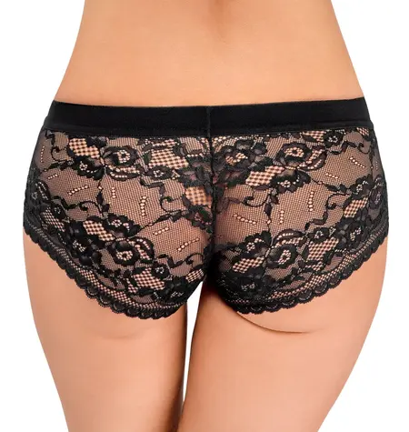 Bad Kitty Panty M - Lace Strap-On Harness Panties, Black, Size M
