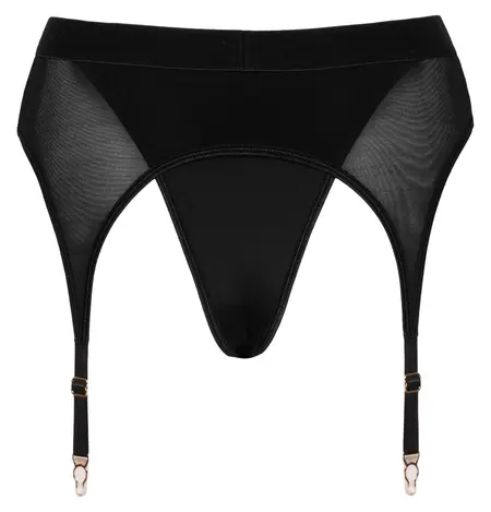 Bad Kitty Strap-On Suspender Thong M, Adjustable Harness, Black