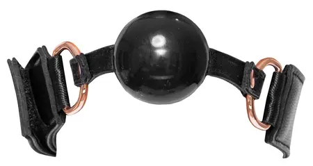 Bad Kitty Rose Ball Gag and Adjustable Handcuffs Set, 4 cm, Leather Look