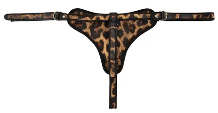 Leopard Frenzy Excellent Power Adjustable Strap-On Harness S-L, Leopard Print