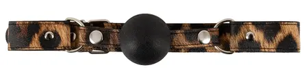 Excellent Power Leo Adjustable Silicone Gag Leopard Print 4cm