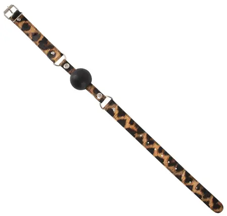 Excellent Power Leo Adjustable Silicone Gag Leopard Print 4cm