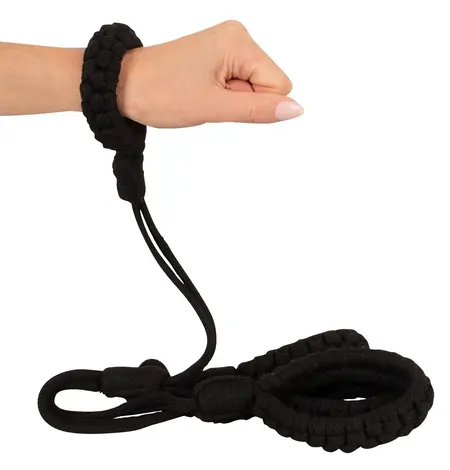 Bad Kitty pamučni bondage set lisica sa užetom veličina 1 - Podesivi zglobovi ruku i nogu