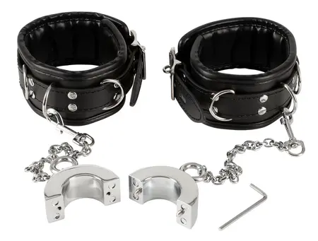 You2Toys Steel Dual Chain System - Adjustable Cuffs & 6 cm Ring Set