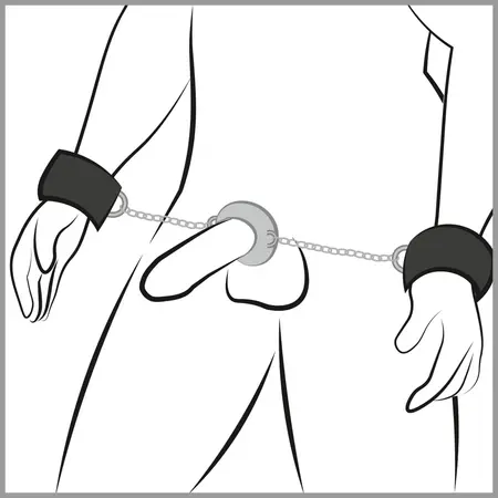You2Toys Steel Dual Chain System - Adjustable Cuffs & 6 cm Ring Set