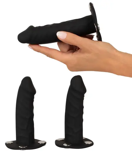 Bad Kitty pojas 2XL - podesivi komplet u izgledu kože sa 3 silikonska dodatka