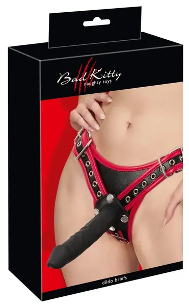 Bad Kitty podesivi strap-on pojas S/M u izgledu kože sa 3 silikonska dodatka