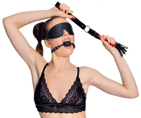 Bad Kitty 7-Piece Bondage Set Leather Look with Gold Details & Accessories