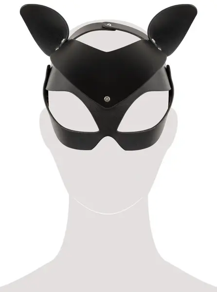 Bad Kitty mačja maska crna od veštačke kože sa rhinestone ukrasima