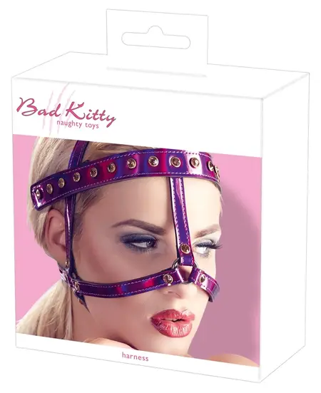 ZADO Head Harness Metallic Fuchsia Adjustable with Rhinestone Accents