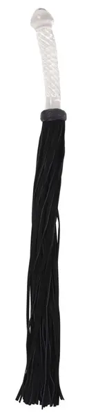 Bad Kitty stakleni flogger - bič sa staklenom drškom sa dve funkcije 64 cm