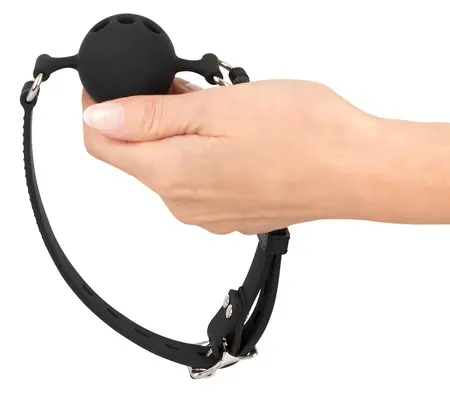 ZADO Silikonski Gag Medium - Crni Podesivi Kaiš, Prečnika 4 cm