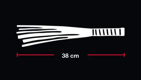 You2Toys Crveni i Crni Mini Flogger sa Tekstilnom Drškom 38cm