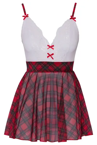 Cottelli Costumes Karirani mini set haljine sa podesivim naramenicama S
